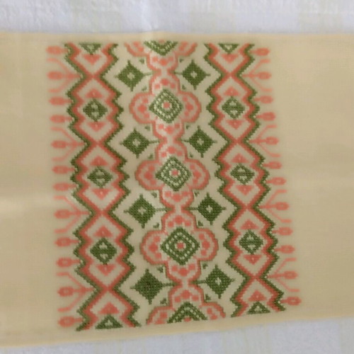 Woven cotton pillowcase new with embroidery 65x40 cm