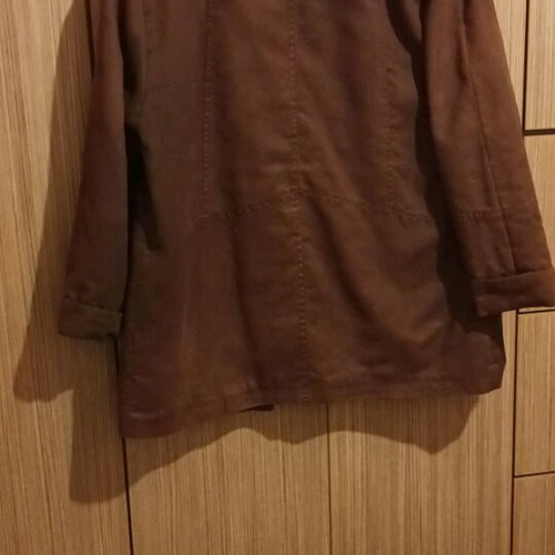 Suede jacket used brown tan, size L