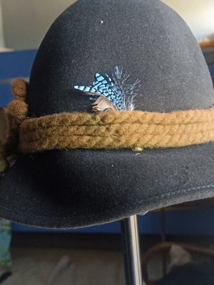 Italian fedora hat like new, black