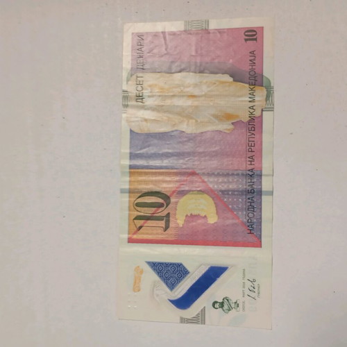 Banknotes used from Italy, Macedonia and Sweden