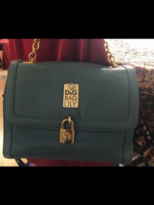 Dolce & Gabbana Padlock crossbody bag like new, blue saffiano leather