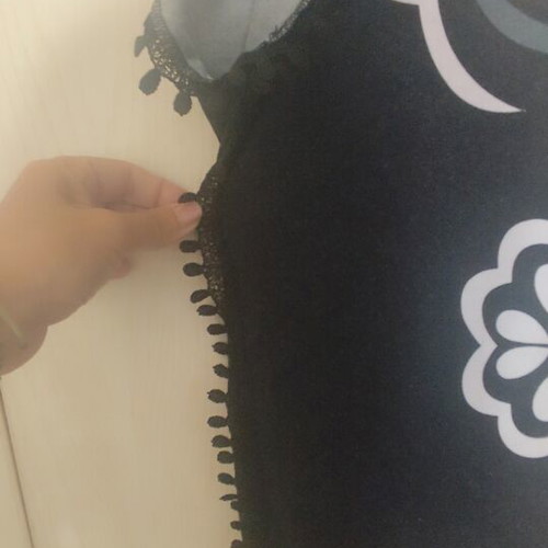 Benissimo Boho Tunic with Bold Patterns and Pom Poms like new