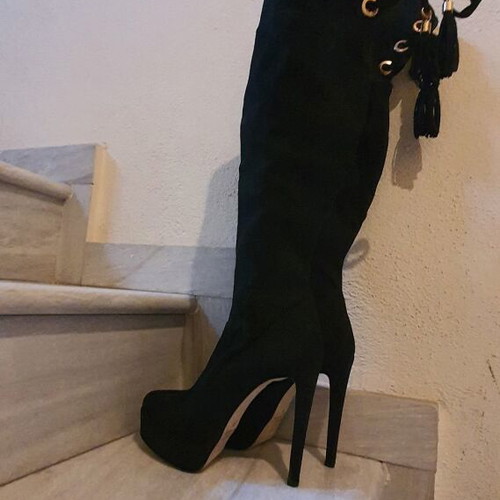 Makis Fardoulis tall boots new, size 36, black