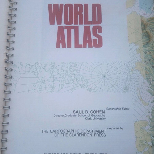 Oxford World Atlas vintage, used, 1973 edition