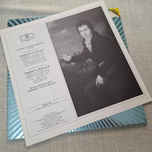 Beethoven Symphonies 1 & 2 LP Herbert Von Karajan Berliner Philharmoniker like new
