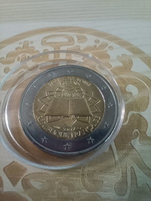 France 2 Euro 2007 Rome coin new, in capsule