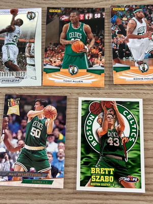 NBA карти Boston Celtics, комплект от 5 единични карти