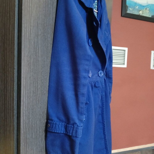 Bershka women's trench coat like new, size S, blue and purple
