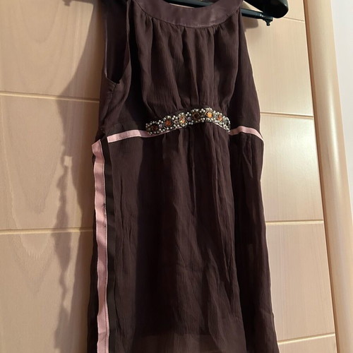 Silk blouse Sandro like new, brown, small