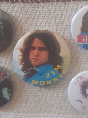 Jim Morrison The Doors pins, set of 5, vintage