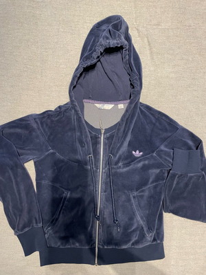Adidas βελουτέ ζακέτα σαν καινούργιο, μπλε, μέγεθος S