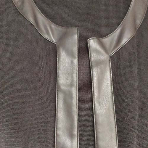 Polo Ralph Lauren long vest used, black with leather details