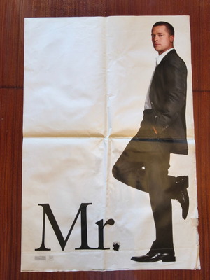 Mr. & Mrs. Smith Original US Movie Poster used, double-sided 69×102 cm
