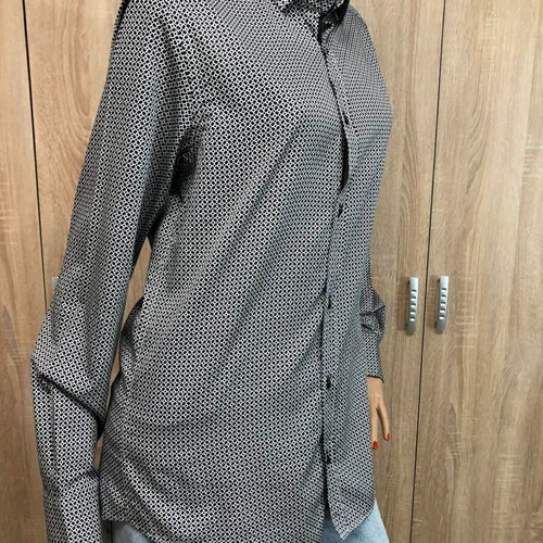 Brand's shirt new, size M, cotton, black and white