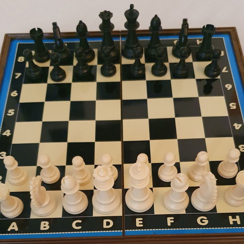 Magnetic chess game used