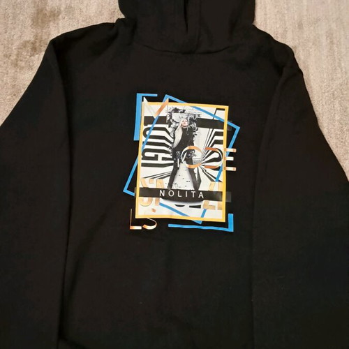 Black kids hoodie like new, size S 14-16 years