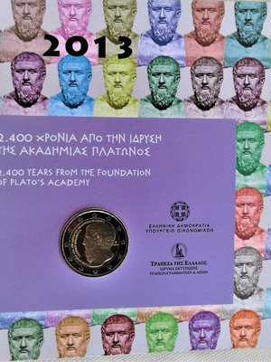 Κάρτα 2 Ευρώ Ελλάδα 2013 ‘Ακαδημία Πλάτωνα’ καινούργια