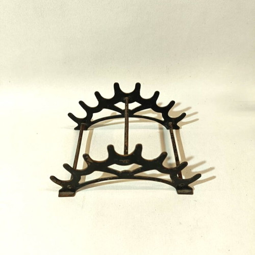 Desk set used with pen holder, stamp holder, inkwell and blotter