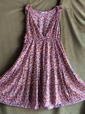 Vintage Palme dress used, colorful ethnic chic style