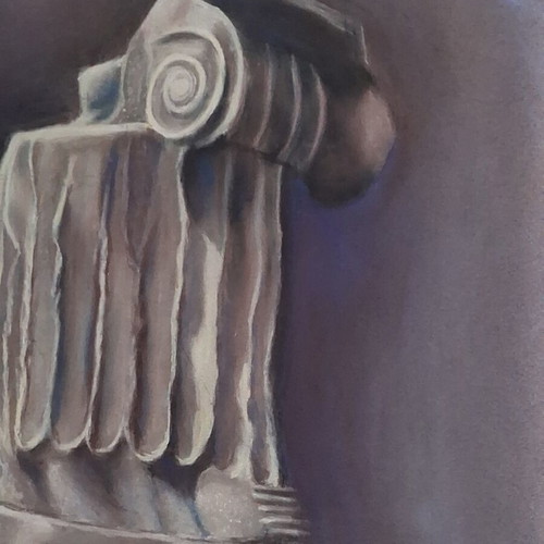 Filia Kanaki Ionian Capital Pastel Painting like new 1985