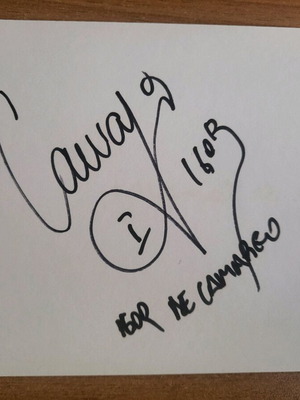 Igor De Camargo autograph used, on paper