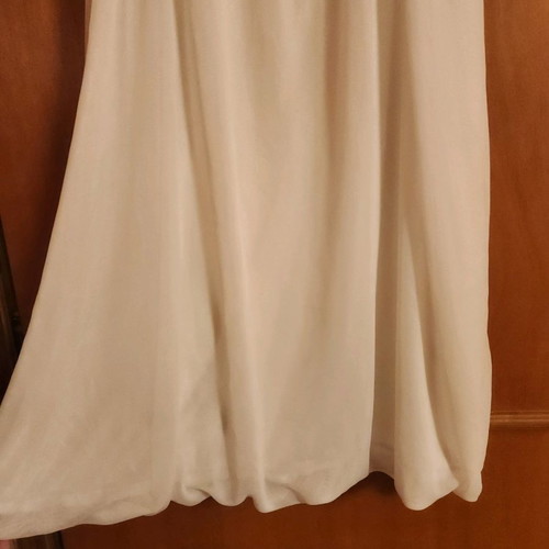 White dress used with embroidered beads, one size