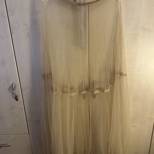 Maxi skirt transparent beige, size M 38 10