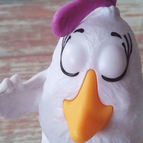 Angry Birds Matilda White Bird figure used, Bubble Head 2017