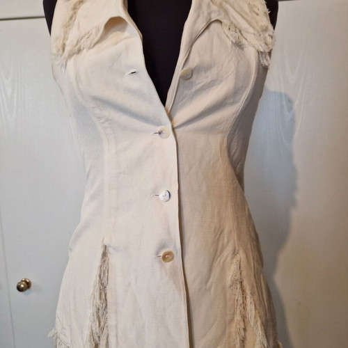Naturale vintage skirt and vest made of silk and linen like new
