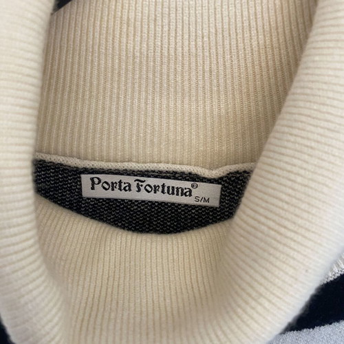 Porta Fortuna Zebra Print Turtleneck Knit Dress like new