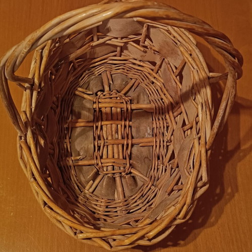 Decorative wicker basket used