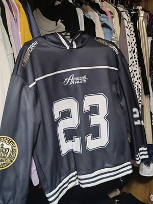Oversized μπλούζα baseball σε μαύρο, one size, Αφόρετη