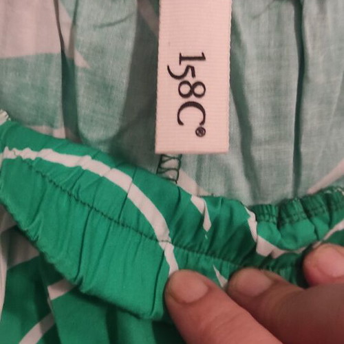 Summer pants with pockets like new, white and green