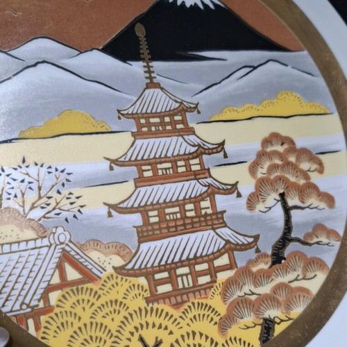 Decorative plate The Art Of Chokin used with 24k gold and silver