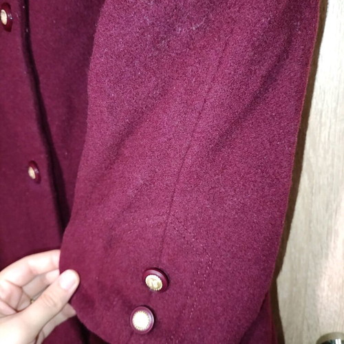 Bordeaux wool cashmere coat like new