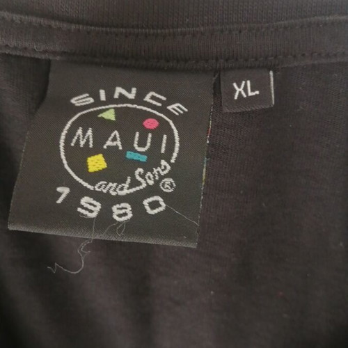 Maui & Sons T-shirt XL new, black and red, 100% cotton
