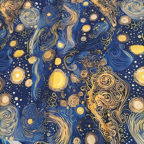 Φουλάρι με art σχέδιο 40x40cm, unisex