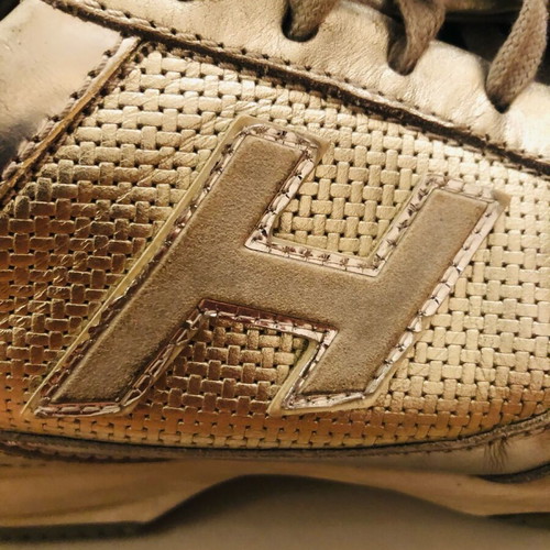 Hogan silver sneakers used, size 37
