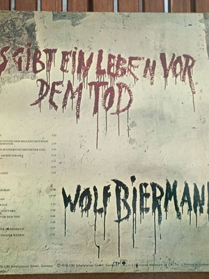 Wolf Biermann Es Gibt Ein Leben Vor Dem Tod βινύλιο LP σαν καινούργιο