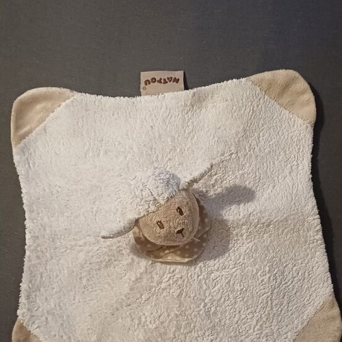 Baby Comforter with Pacifier Clip Nattou Sheep Design like new
