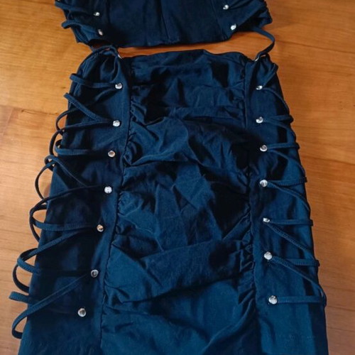 Top with skirt used, size small, black