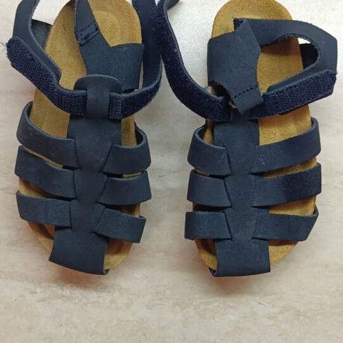 Zara Kids sandals new, dark blue suede, size 22-23
