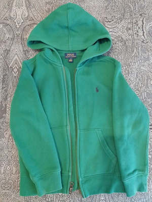 Ζακέτα Polo Ralph Lauren με κουκούλα και φερμουάρ μεταχειρισμένη, πράσινη