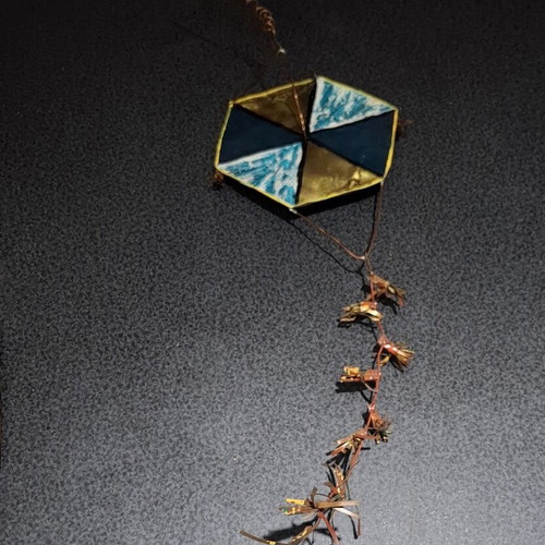 Handmade Metal Wall Kite Copper/Brass 45cm like new