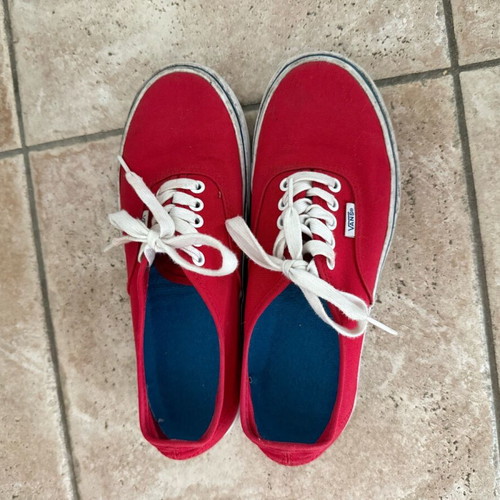 Vans red platform shoes size 39