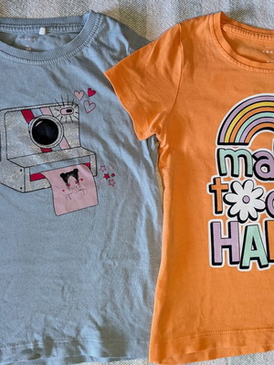Name It kids t-shirt set size 104 cm like new, grey and orange