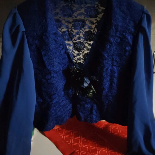 Official lace blouse S/M blue like new
