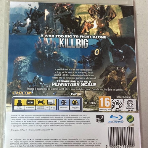 Sony PlayStation 3 Capcom Lost Planet 2 μεταχειρισμένο