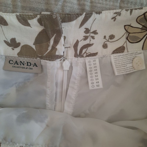 Vintage Canda C&A skirt No52 used, white and brown