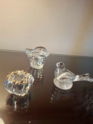 Glass table decorations collection with small candle holder